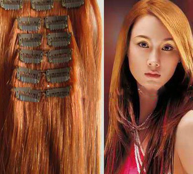 Free Shipping 20" 6pcs Full Around Head Human Hair Clip in On Extensions #130,120g