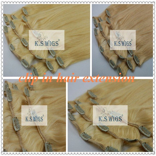Free Shipping Clip On Hair Extension Silky Straight Any Color Are Available