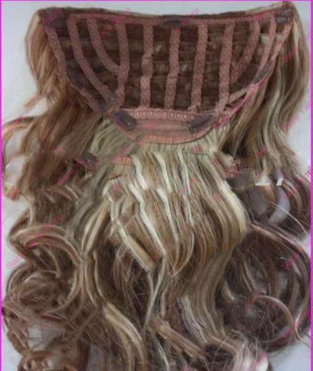 Free Shipping 14" 16" 18" 20" Body Wave #8/27/613 One Piece Human Hair Clip In/on Extension