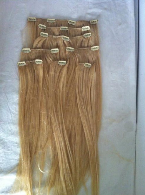 20"100% Remy Human Hair Clip In/On Extensions,130G