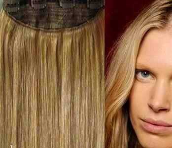 20" 1pcs Full Head Human Hair Clip in On Extensions #8,100g ,the Best Gift for Ladies