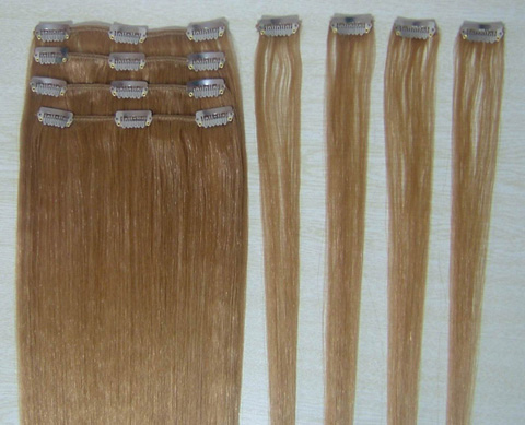 100% Remy Human Clip On Hair Extension,wholesale,free Shipping