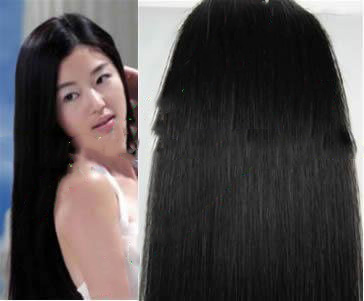 15",Clip In/on Hair Extensions,100% Human Hair Extension,Natural Black #1b,7pcs/set,70g/set,Free Shipping