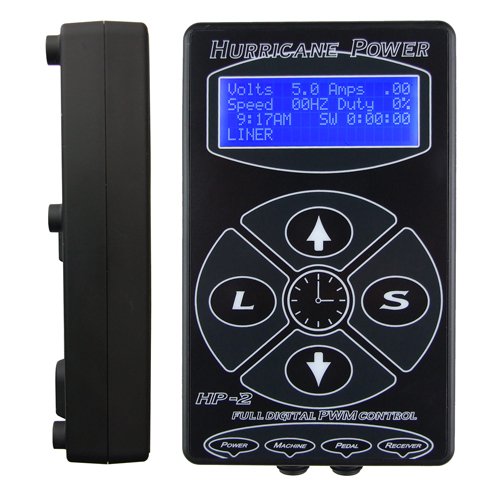 Wholesales Free Shipping 2pcs/lot Hot Sell 4 Colorful Hurricane Digital Tattoo Machine Gun Power Supply HP+foot Switch +plug