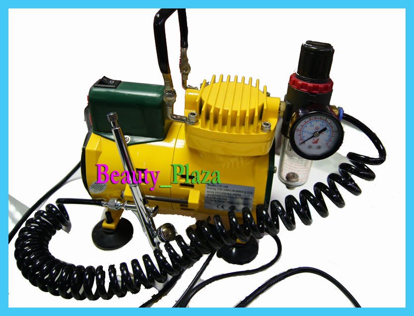 MINI AIRBRUSH COMPRESSOR AIR REGULATOR AIRBRUSH FILTER +DUAL ACTION 0.3mm T23