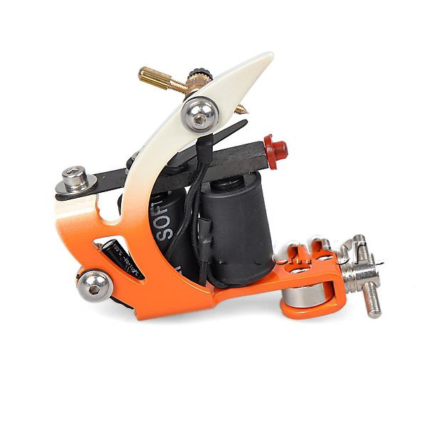 Free Shipping Color Slim Tattoo Machine Gun With 10 Wrap Coils