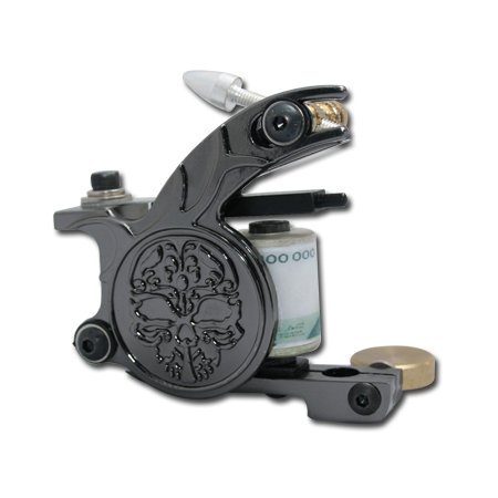 3X Skull Tattoo Machine Gun 12 Wrap Coils Free Shipping