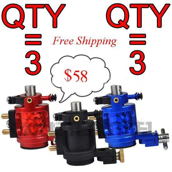 * LOT 3 * Hybrid Pro ROTARY Gun Tattoo Machine Kit PRO+Free Shipping