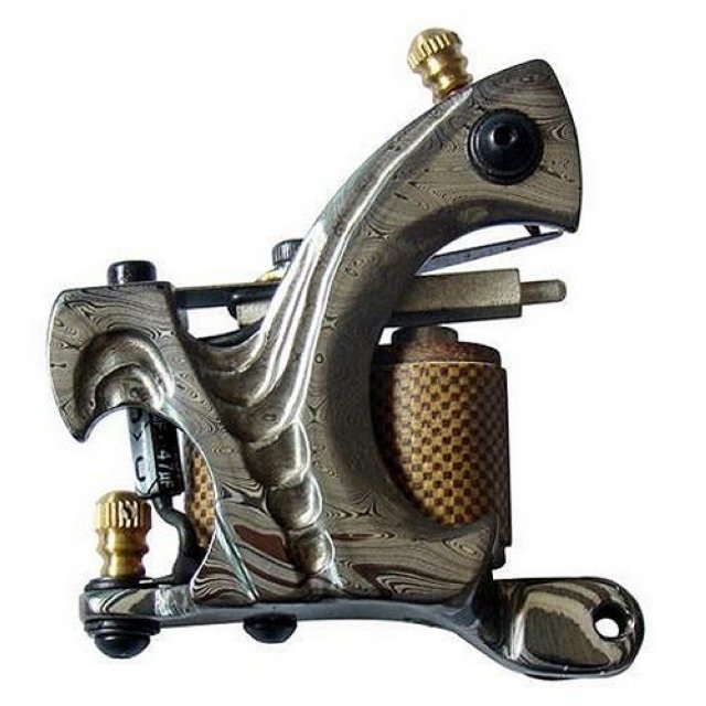 Tattoo Supply Handmade Damascus Steel Tattoo Machine Gun Unique Design WS-M505 Machine Frame Parts New Arrival