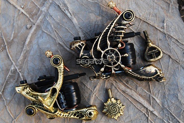 2 Custom Luo's Machine Pure Copper Tattoo Machines 042049