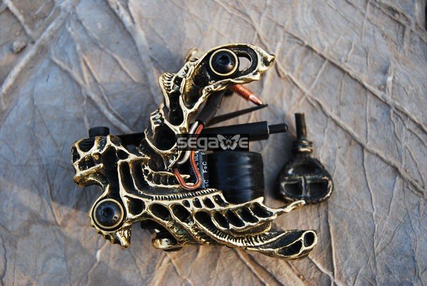 2 Custom Luo's Machine Pure Copper Tattoo Machines 027037