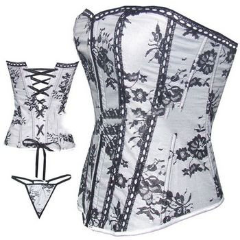 Freeshipping! Sexy Lingerie Bustier Corset + G-String 014