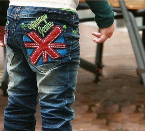 Free Shipping Hot Sale 2011 New Boy Jeans Girls Jeans Baby Trousers