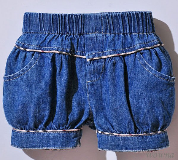 Kd1716 KIDS Summer Lattice Pants Sports Jeans Shorts