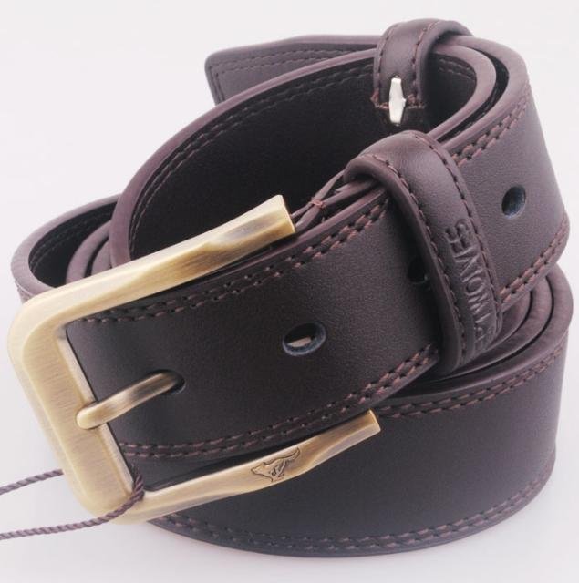 Free Shipping.Wholesale.Septwolves Man Leather Belt.new Brand Cow Hide Belt W61898 Best Quality