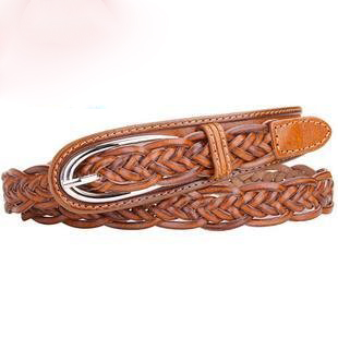 Women's Fashion Knitted Belt,PU LEATHER Waist Belt with Alloy Pin Buckle,high Quality Hardware,B017