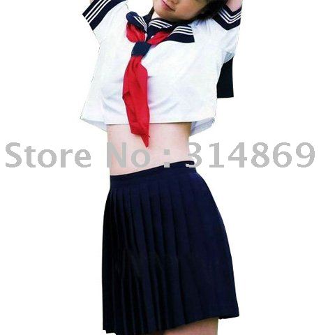 Short Sleeves Sailor School Uniform+Free Shipping