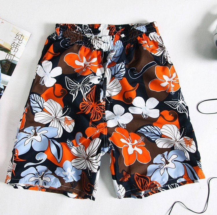 NWT Men's Slim Fit Britpop Style Leisure Shorts Beach Shorts DARK BROWN M~XXL D207
