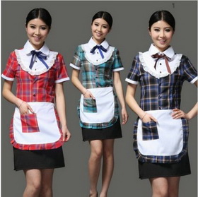Three Colours Short Sleeve Knee Length Uniforms