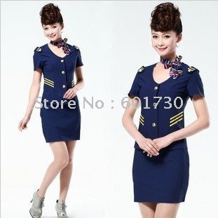 Free Shipping!2011 Hot Sale Hotel Design Uniform,Overalls Women's Skirts Suit,