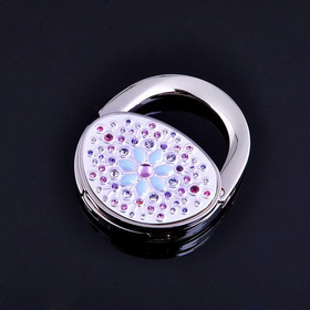 2pcs/Lot High-Quality Fashion Crystal Folding Purse Hanger/ Crystal Bag Hanger & Free Shipping