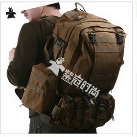 Army Internal Frame Hiking & Camping 70L Combine Backpack/Waist Bag/washing Bag/accessories Bag for Free!/Army Green/black/khaki