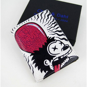 Free Shipping,Wholesale Fashion Cheap Graffiti Personality 100% Leather Cartoon Wallets, Men & Women Short Wallet,gift Wallets