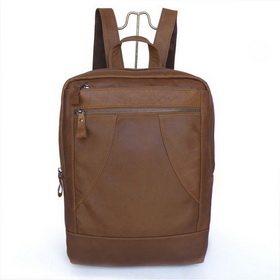 Vintage Tan Leather Style Men's Backpack Bag Shoulder Bag Wholesale #6096