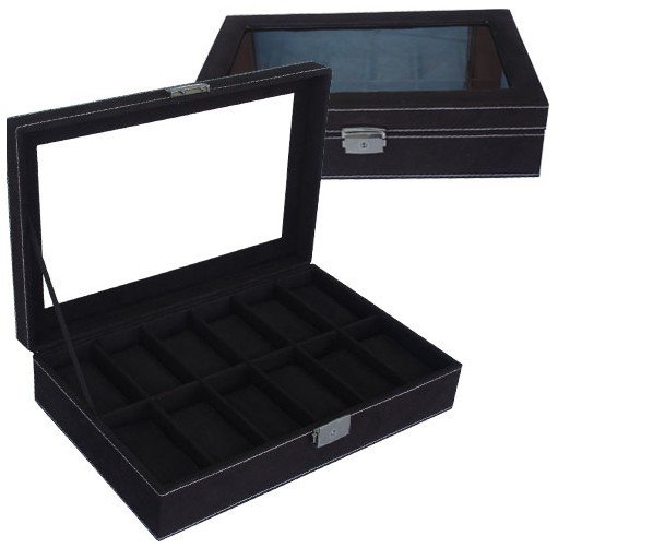 High Grade Flannel Black Home Decoration Watch Case