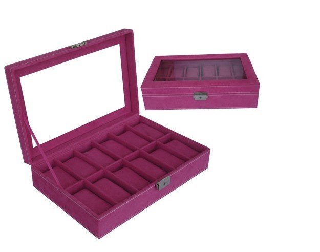 Beautiful Pink Color Good Shape Flexible Buckle Watch Cases