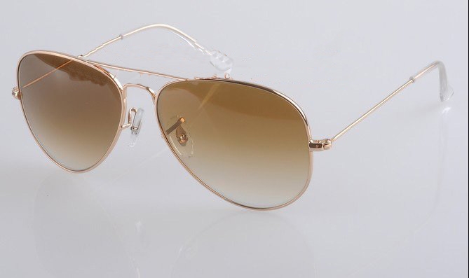 Freeshipping -Men's Sunglasses Gold Frame Gradient Brown Lens,Medium Size 58MM 003/32 Whole Package