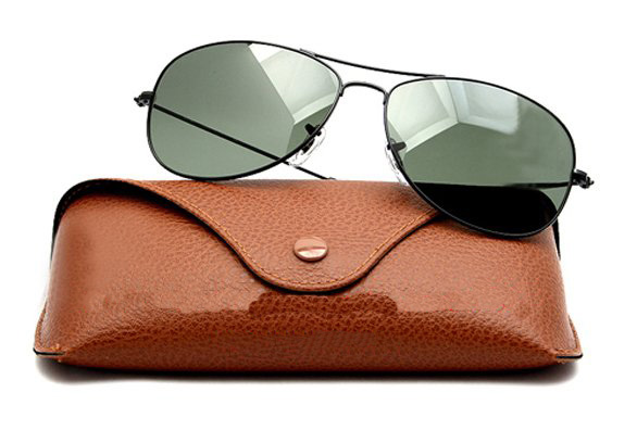 Authentic Original Cockpit 3362 Gradient Sunglasses Men's Designer Sunglasses Black Crystal Green 002 59mm
