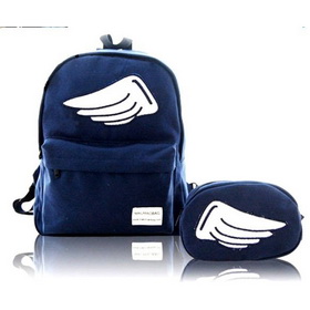 Special Favor! Korea Fantastic Wing Canvas Backpack+ Waist Bag