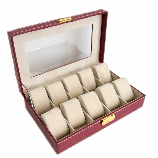 DHL Free Shipping Watch Case*watch Box*10 Position Watch Box