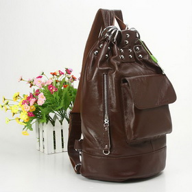 Wholesale Genuine Leather Women's Backpack Tote Cow Real Leather Bag Purse 8052-2