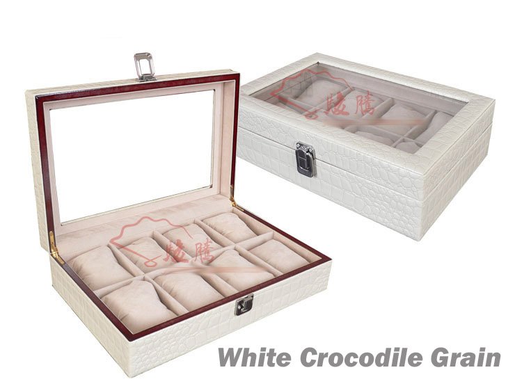 DHL Free Shiping* Leather Watch Case*Wood Watch Box*watch Display Box