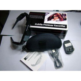 Free Shipping 2PCS/ LOT/4GB SUNGLASSES HIDDEN CAMERA DVR /V RECORDER+MP3 PLAYER