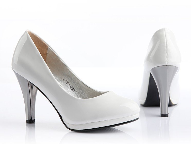 PU High Heeled Closed Toes Women's Bridal Shoes