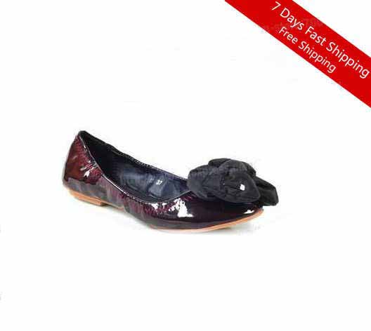 Shining Skin with Big Stylish Bowknot Lady's Graceful Dress Loafers