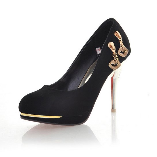 Cloth Upper Stiletto Heel Pumps With Zipper Mouth Shape Dress Loafers