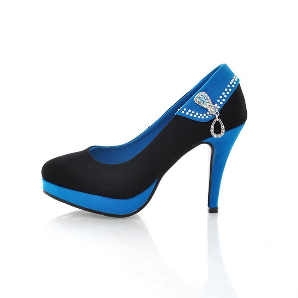 Pu Leather Upper High Heel Closed-Toes With Zipper Fashion Dress Loafers