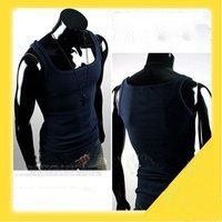 Newest High Quality Men's Summer Cotton Anti-Shrink Sleeveless Shirts