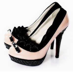 Stiletto Heels Closed Toes with Lace Edge Women's Bridal Shoes