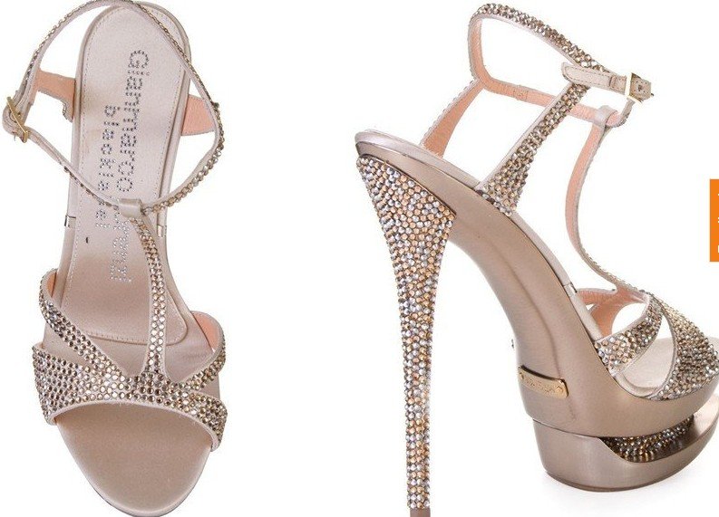 Designer Crystal Shoes Silver Platform Sandals stylish Shoes
