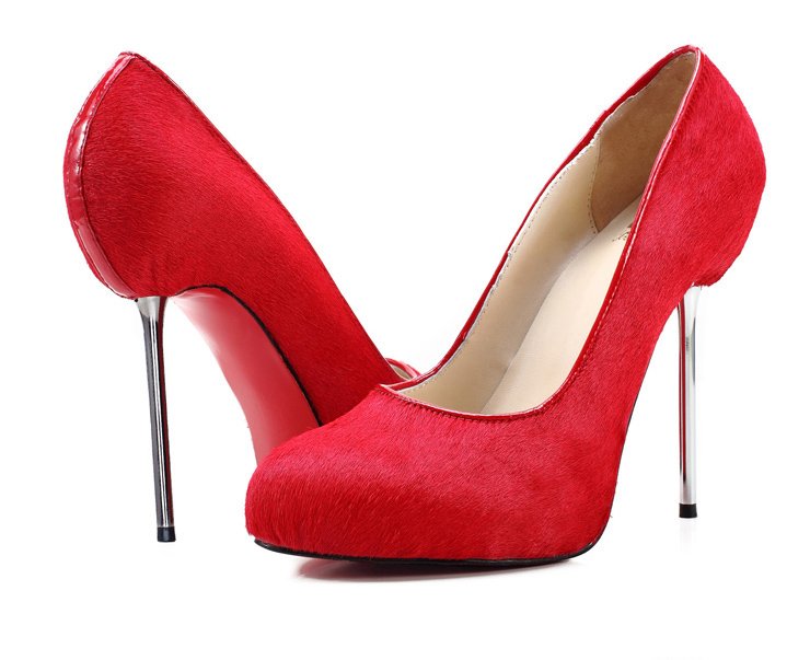 Genuine Sheep Leather Extra-Thin Heels Closed Toes Women's Bridal Shoes