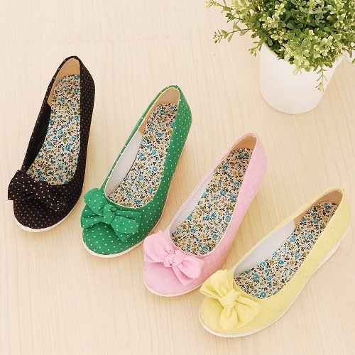 Wedge Heels Cute Style Ladylike with Bowknot Dress Loafers
