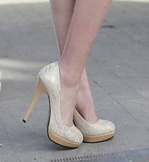 Beautiful Lace Cover Bride Shoes High Heel 12cm Shoes