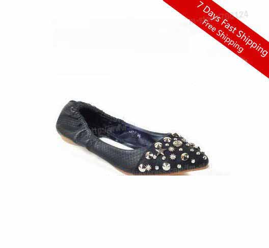 Rivets Head Platform Lady's Cusp Stretchy Fashional Casual Dress Loafers