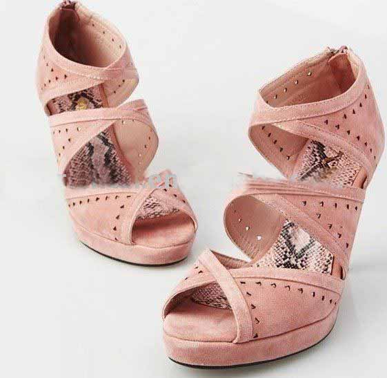 Black Fish Head Cute High Heeled Shoes