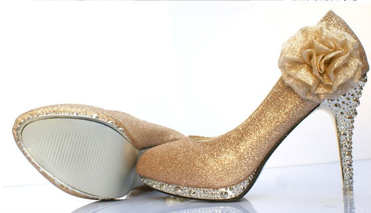 High Heeled Water-proof Fashion Women's Wedding Bridal Shoes